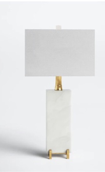 Weldon 30" White/Brass Gold Table Lamp