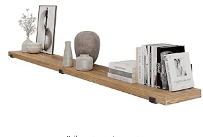 72 inch Floating Shelf, Wall Shelves for Living Room, Book Shelf for Wall, Wood Floating Shelves