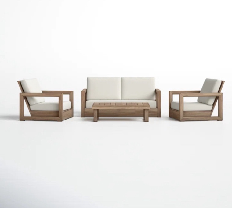 (incomplete)Donnie 4 Piece Sofa Seating Group with Cushions