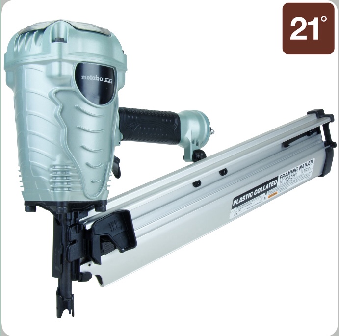 21 DEGREE PLASTIC COLLATED 3-1/2 INCH FRAMING NAILER | METABO HPT NR90AES1