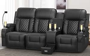3 Seat Recliner Sofa, Large Reclining Sofa with ( incomplete)