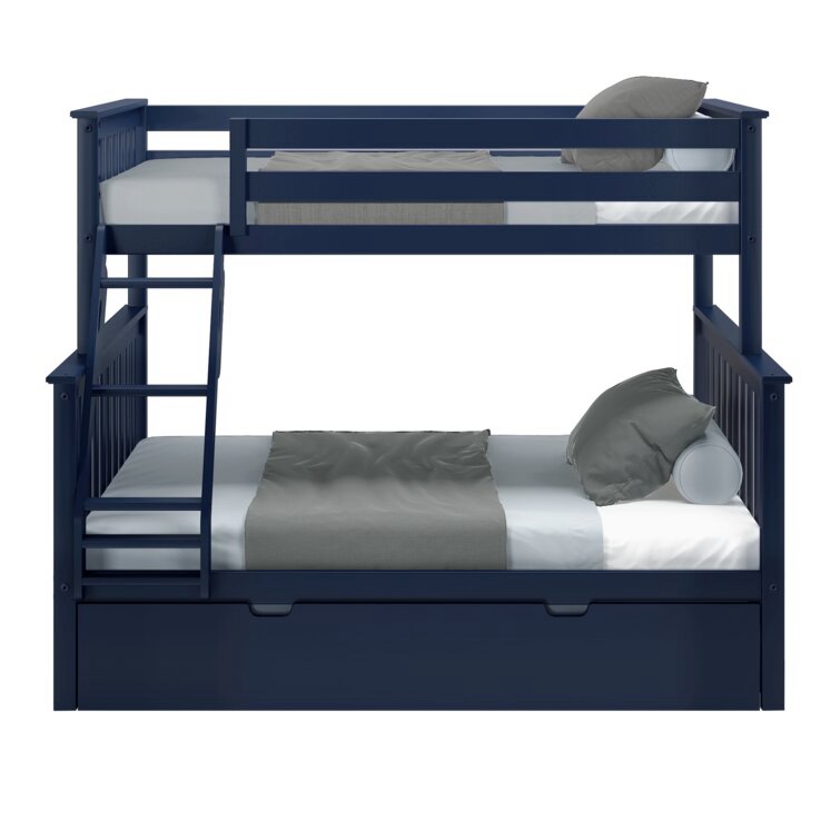 Twin over Full Bolles Solid Wood Standard Bunk Bed with Trundle