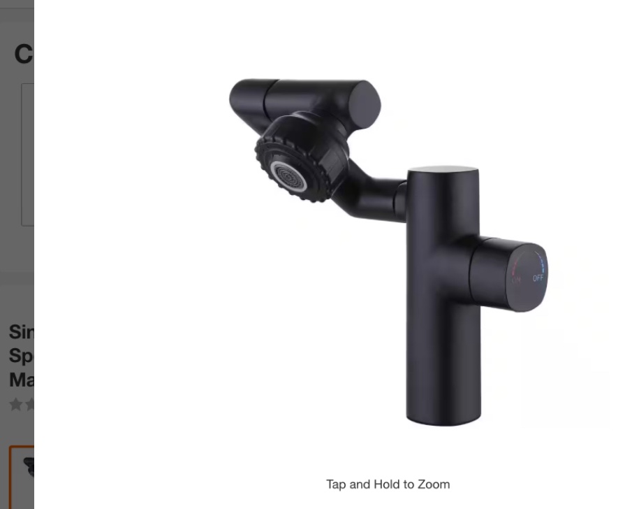 Single Handle Single Hole Bathroom Faucet With Rotating Spout Brass Modern Bathroom Sink Basin Faucets in Matte Black