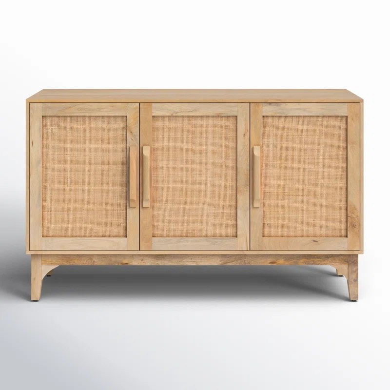 Leanne 3-Door Cane Storage Cabinet