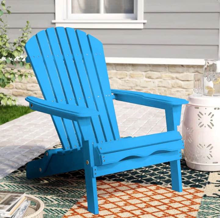 Philbrick Solid Wood Outdoor Folding Adirondack Chair