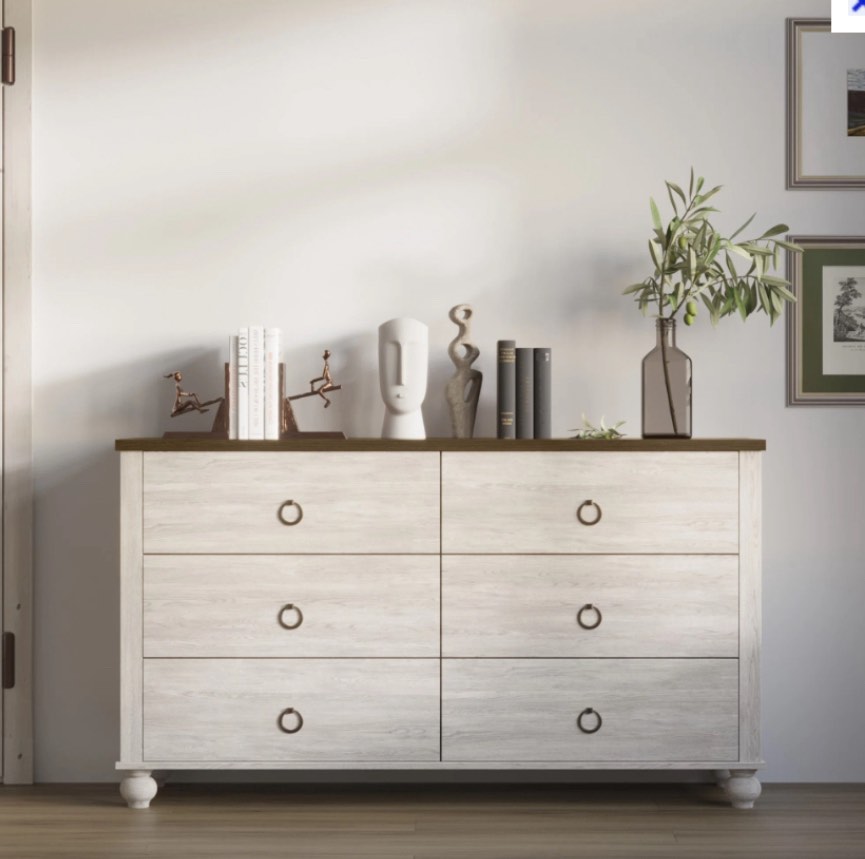 Arkeisha 6 Drawer Dresser (incomplete box 1 of 2 )