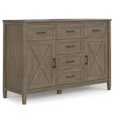 Simpli Home Ela SOLID WOOD 54 inch Wide Transitional Sideboard in Smoky Brown ( Similar photo in stock)