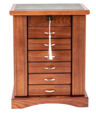 Jewelry Box for Jewelry Storage,Ewelry Boxes for Women Girls,Ring Necklace Earring Bracelet Holder,Jewelry Box Organizer Display Storage,Retro Walnut Earring Organizer Holder,for Mothers Day