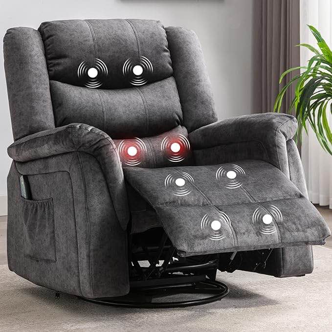 COMHOMA H1149-GRAY Recliner Chair, brown color ( incomplete box)