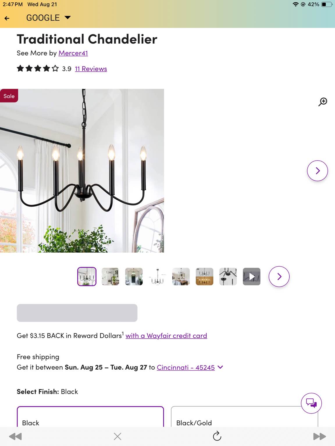 Kulli 5 - Light Candle Style Classic Chandelier ( only base )