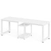 78.74" Two Person Desk, Double Computer Desk with Storage Shelves