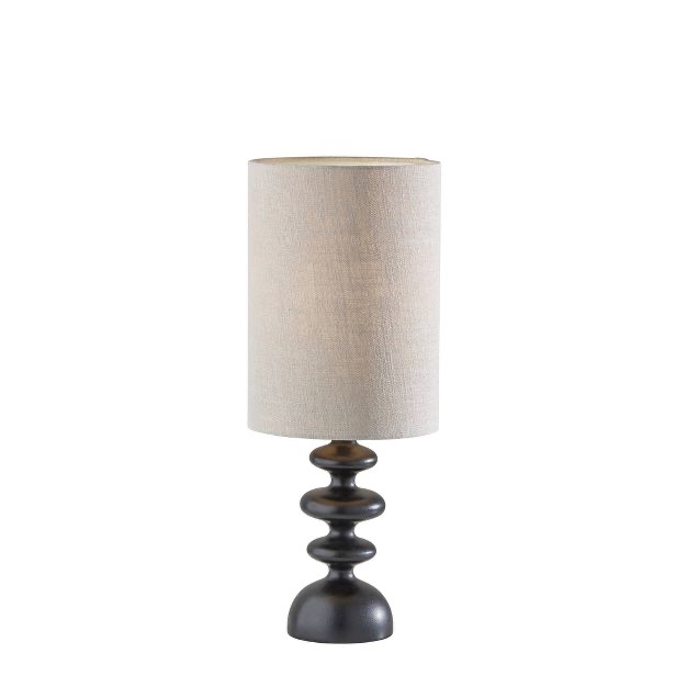Adesso Beatrice Table Lamp Black: Contemporary Nightstand Light, Rotary Switch, UL Listed