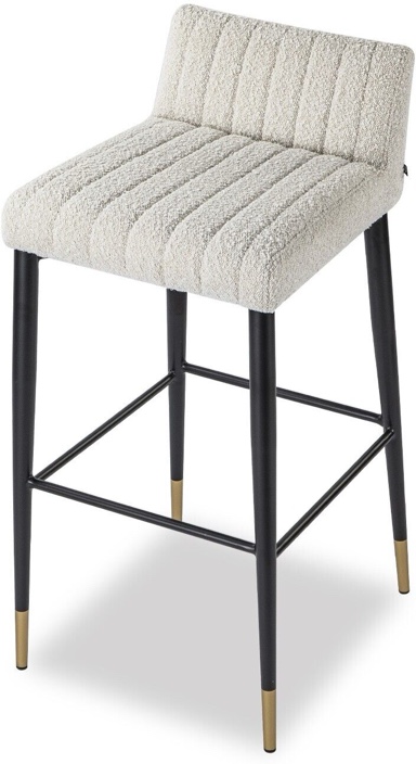 Coltrane Stool - Ivory Sand Boucle, Grey Velvet or Blue