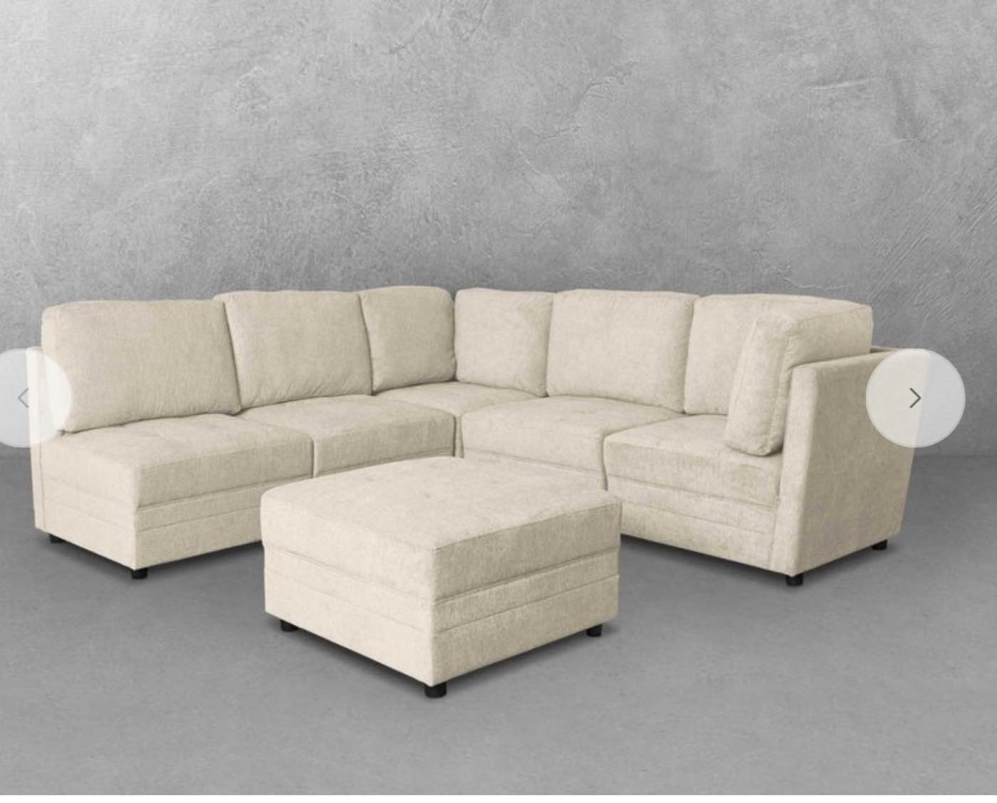 SW-801-CR-2 BRENTWOOD 6-PC FABRIC MODULAR SECTIONAL( Only Armless chair) 