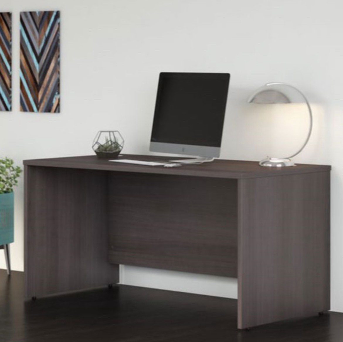 Bush Business Furniture Studio C Credenza Desk 72" Storm Gray - SCD372SG