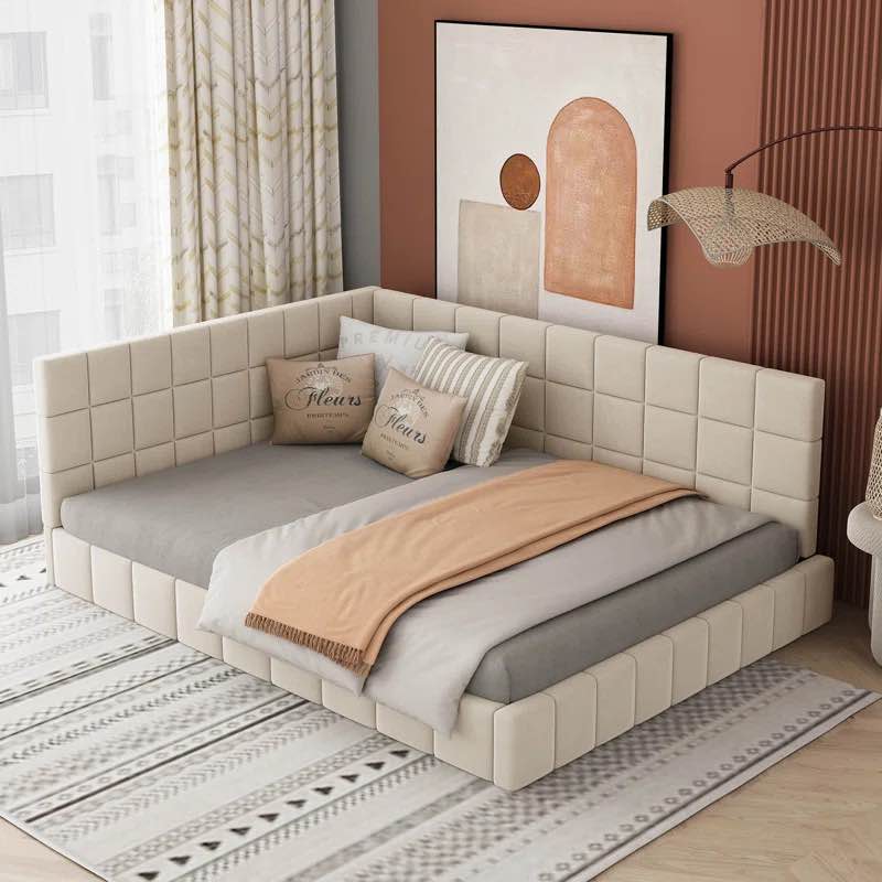 Chalie Upholstered Platform Bed(incomplete only 2 pcs)