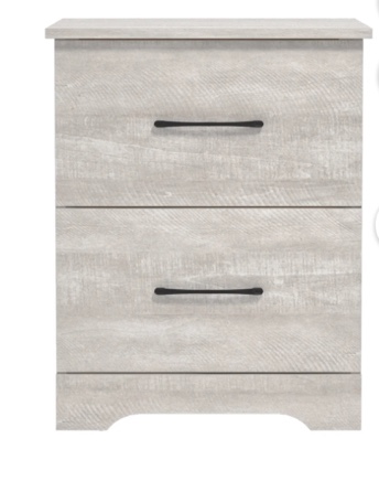 Galano Darsh 2-Drawer Matte White Nightstand (23.6" x 15.7" x 18.9")