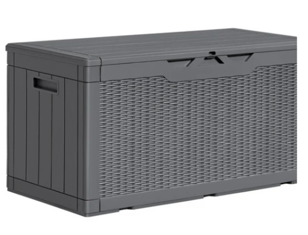 Furmax 100 Gallon Plastic Lockable Deck Box in Black