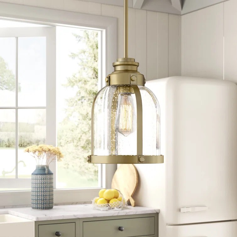 Barbour 1 - Light Single Dome Pendant (Missing Glass ) 