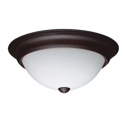 Project Source 1-Light Oil-Rubbed Bronze LED Flush Mount Light