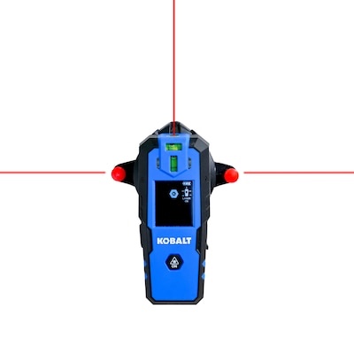 Kobalt 30-ft Red Line Generator Laser Level Rechargeable 2-in-1 with Stud Finder