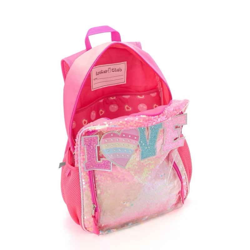 Locker Club Kids' 17" Backpack with Stationery Pencil Pouch - Love