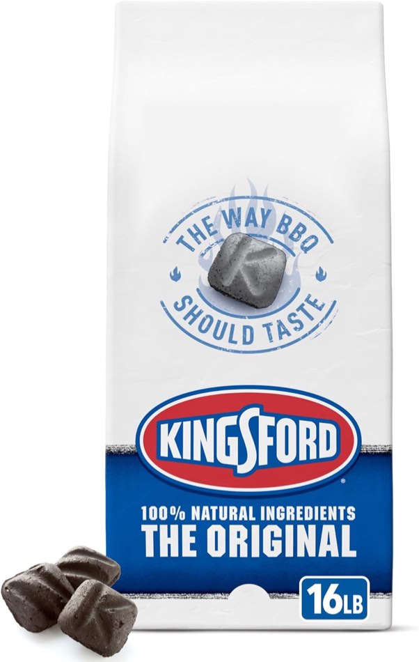 Kingsford Original Charcoal Briquettes, 100% Natural Charcoal for BBQ Grilling, 16 lbs