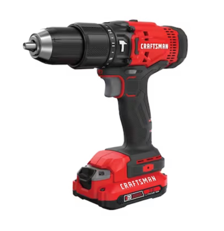 CRAFTSMAN V20 1/2-in 20-volt Max Variable Speed Brushless Cordless Hammer Drill (Tool Only)