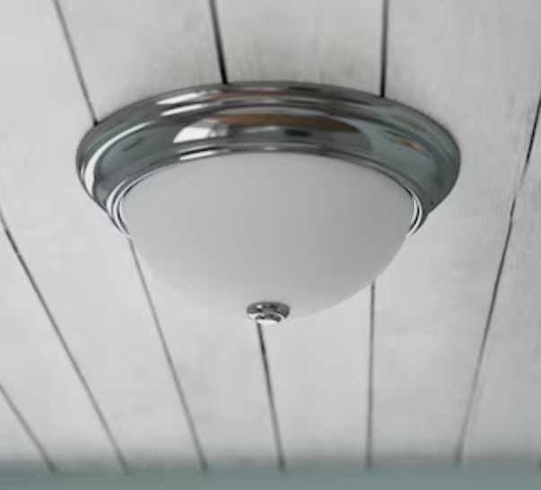 1k+ bought last week Project Source 2-Light 13-in Brushed Nickel Led, Flush Mount Light