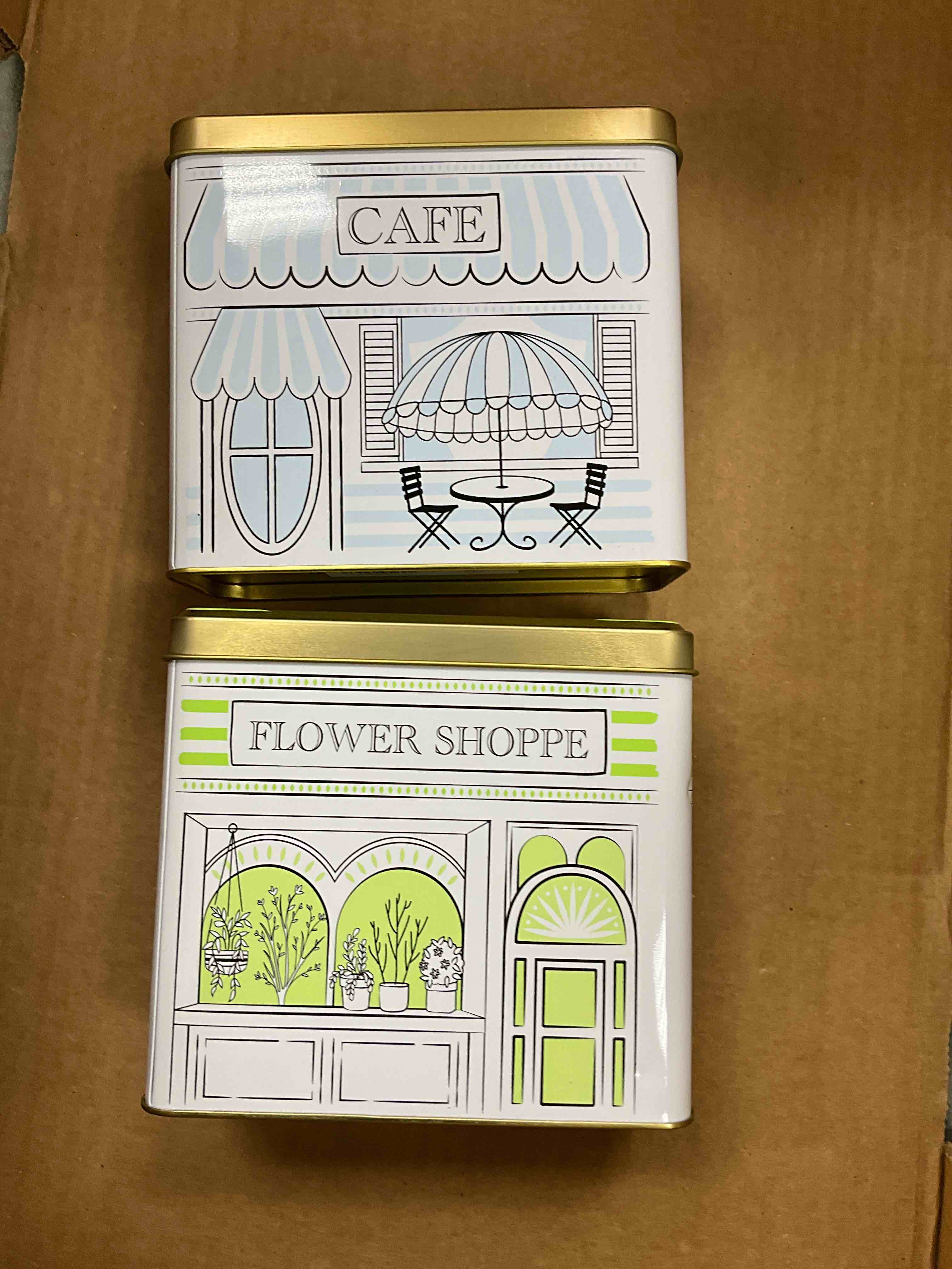 Horizon Group USA Flower Shoppe and Cafe Tins