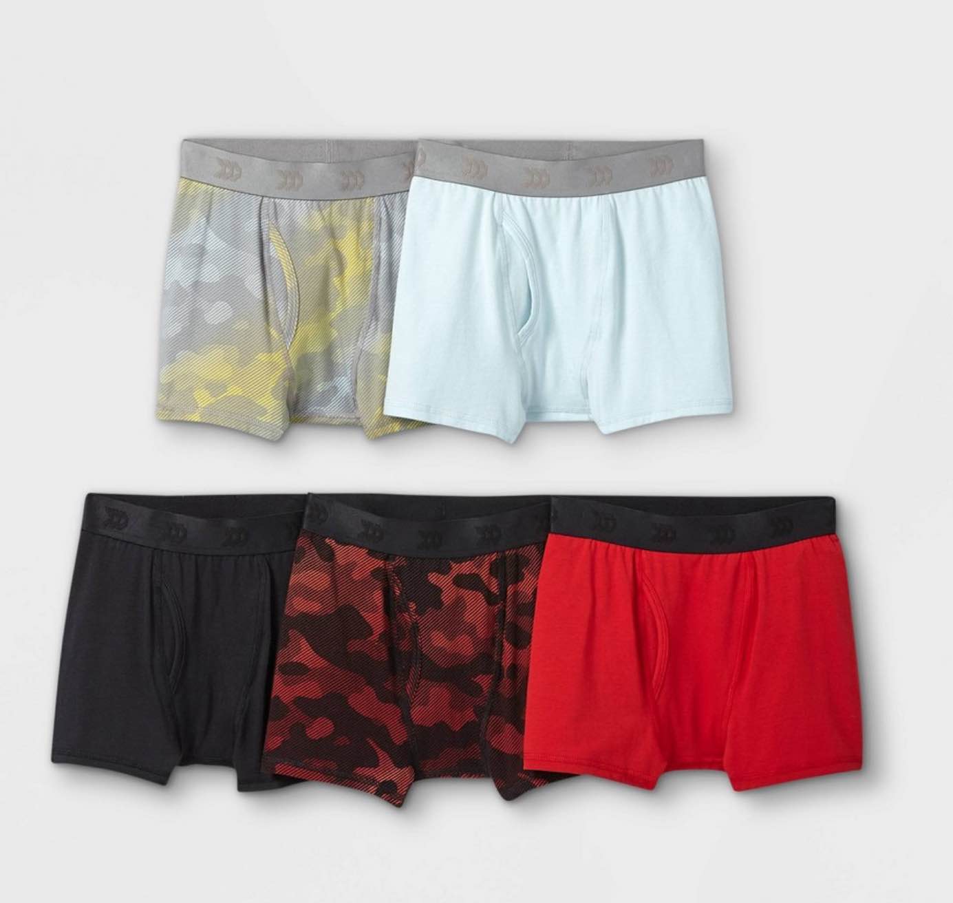 Boys' 5pk Cotton Boxer Briefs - a in Motion™ LARGE (2 packs)