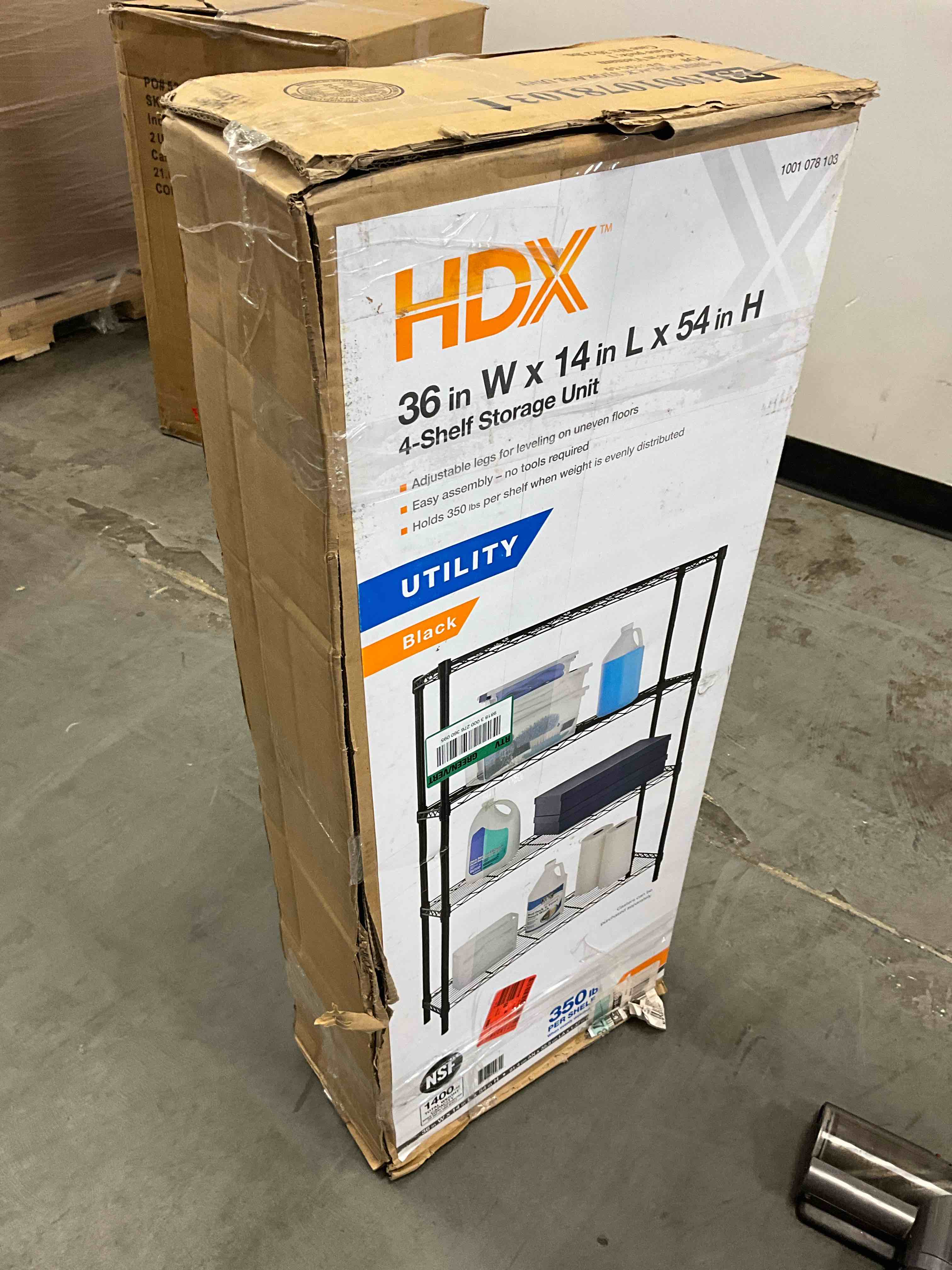 4Tier Steel Wire Shelving Unit in Black (36 in. W x 54 in. H x 14 in. D)