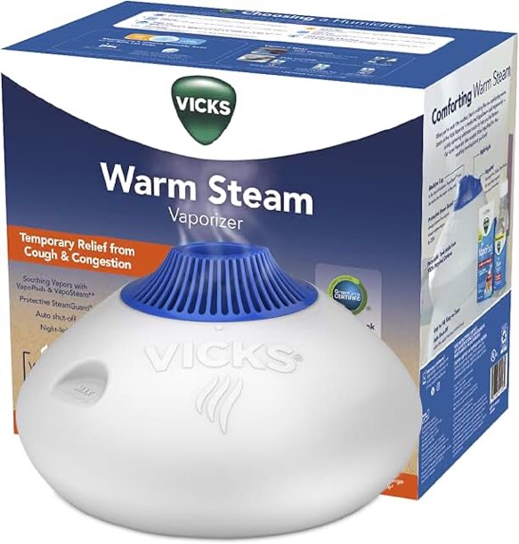 Vicks Warm Steam Vaporizer Humidifier with Night Light - 1.5gal