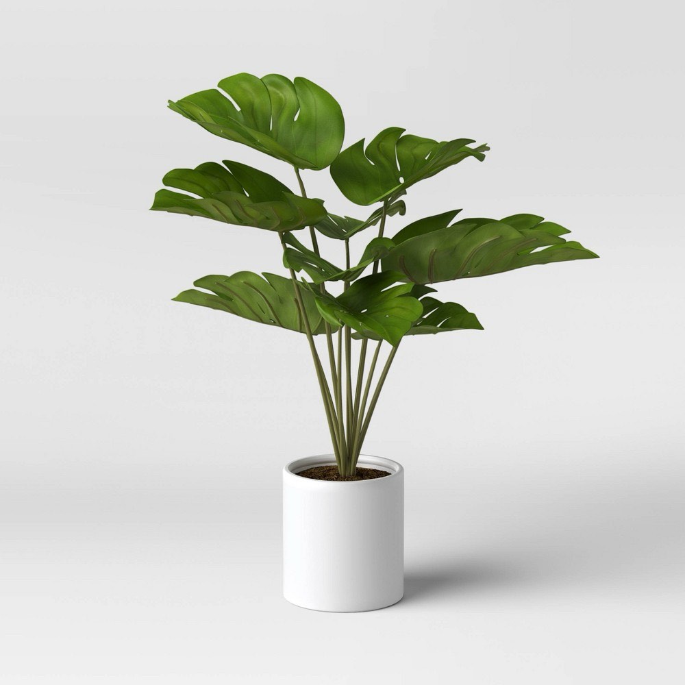 21" X 23" Artificial Monstera Arrangement in Ceramic Pot - Threshold™