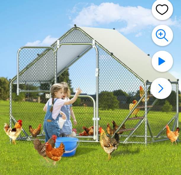 SACVON Chicken Coop with Waterproof Cover and Chicken Roosting Bars