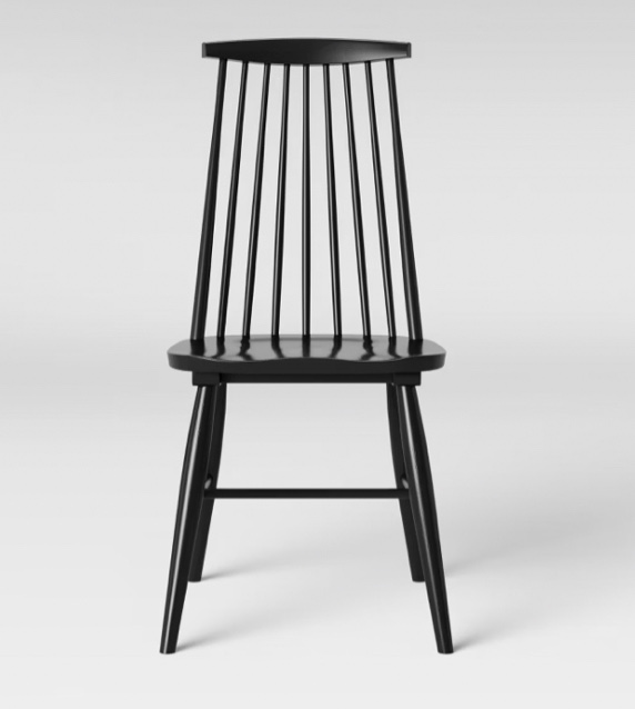 Harwich High Back Windsor Dining Chair Black FA - Threshold