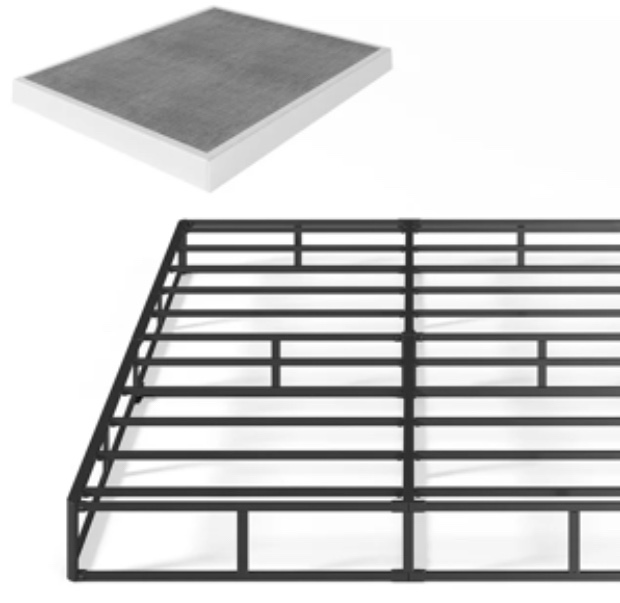 QFTIME 9" Metal Queen Box Spring, Mattress Foundation, Heavy-Duty, Easy Assembly