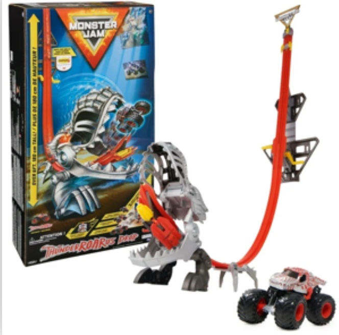 Monster Jam Grave Digger 1:64 Scale ThunderRoarus Playset