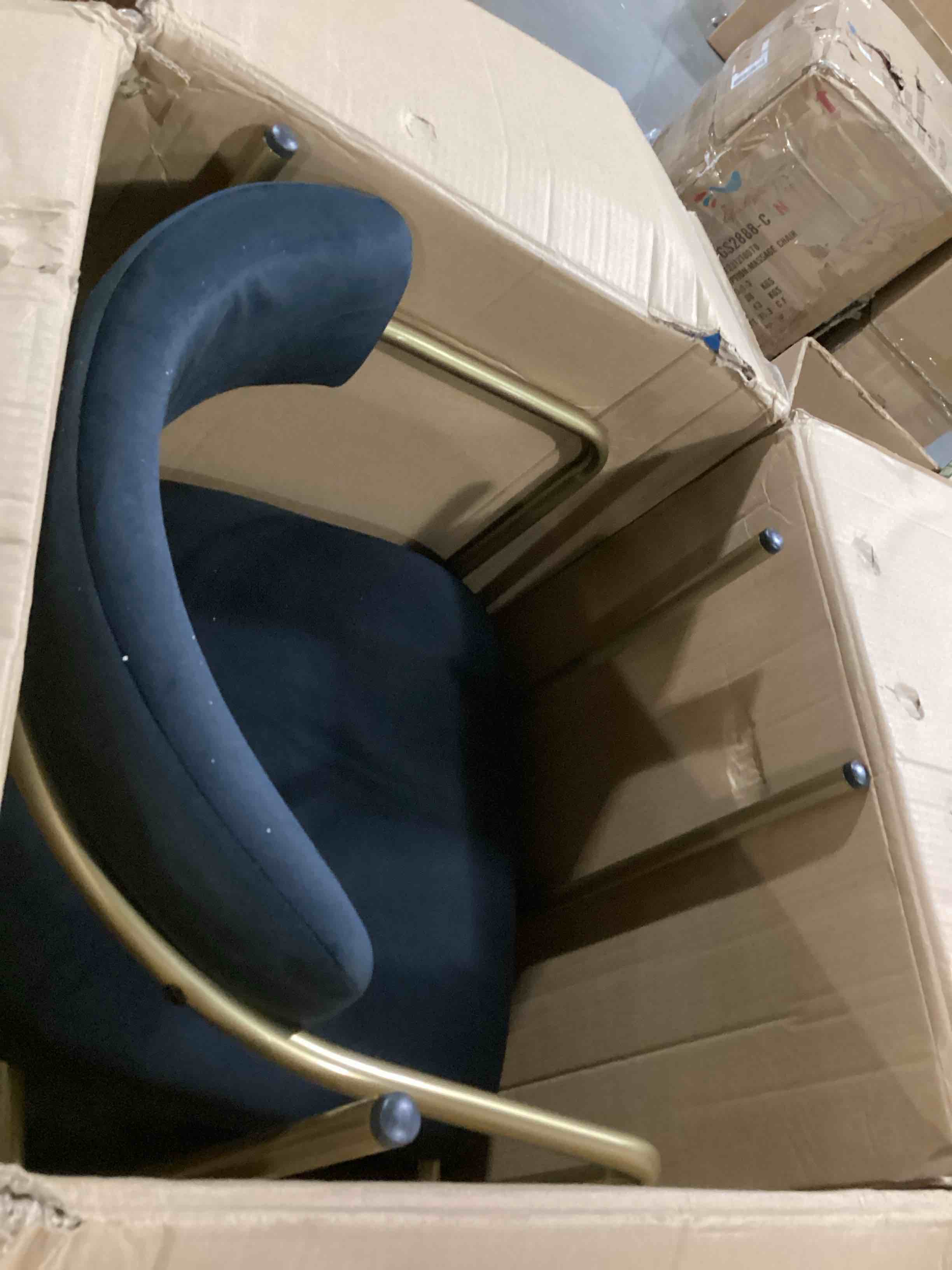 ( 2 pieces)Chestertown Gold Chrome Dining Chair