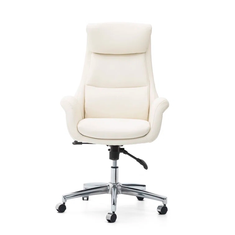(MISSING LEGS) Corjan Mid-Century Modern Gas Lift Swivel Executive Chair or Office Chair with Headrest