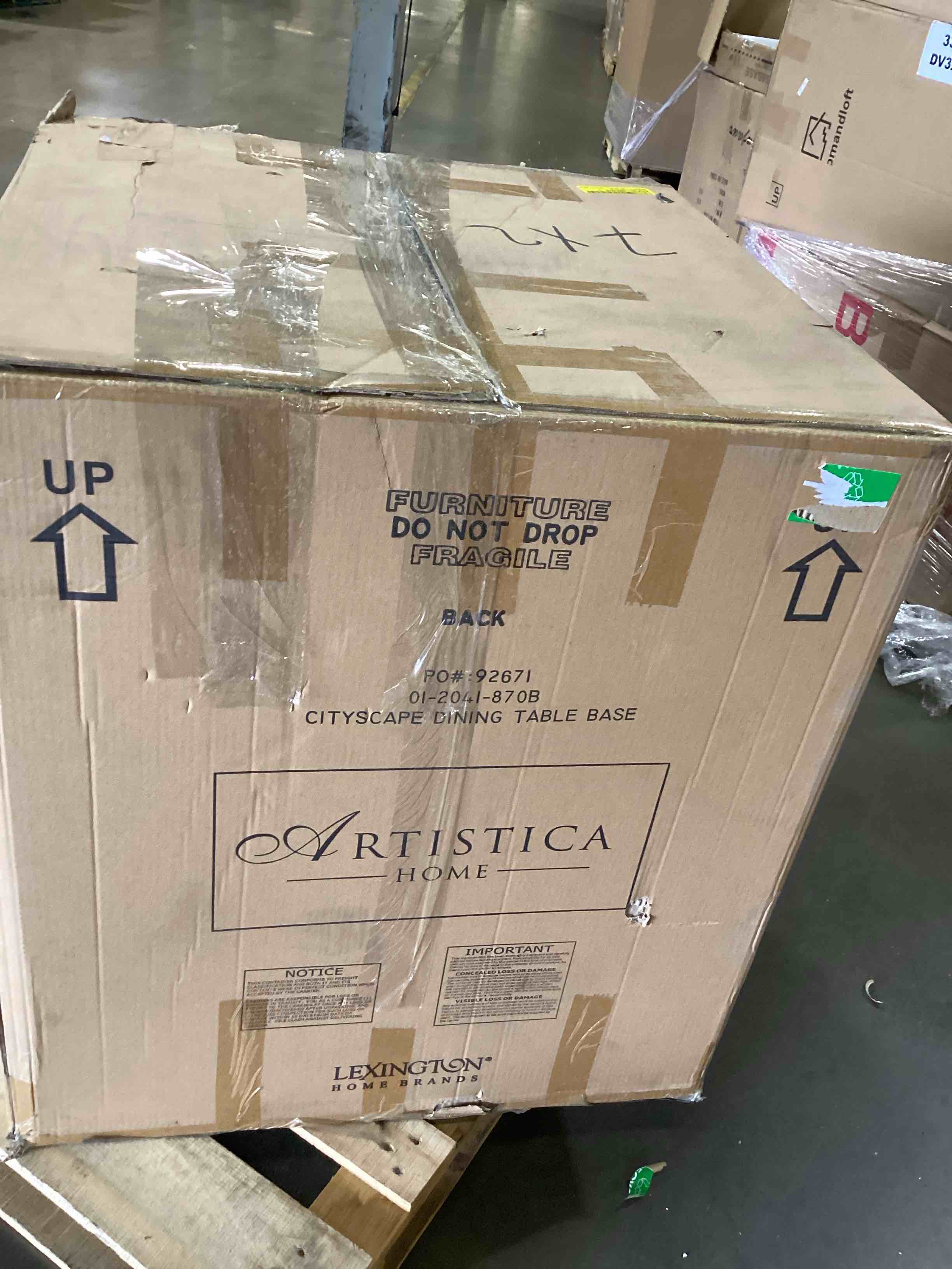 Cityscape Round Dining Table With 60 Inch Glass Top