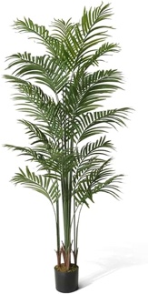 Artificial Plant Indoor Palm Tree, 6ft Large Faux Dypsis Lutescens Plant with 18 Detachable Trunks, 72'' Tropical Fake Plant in Pot, Nice Home Decor and Housewarming Gift