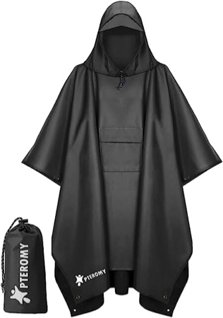 Reusable Poncho - Black