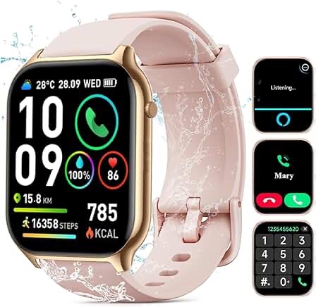 2024 Newest Fitness Tracker Smart Watches for Women/Men, Phone Call, Alexa, Sleep/health Tracker, Pedometer, Daily activity Tracking Smartwatches, Compatible Android iOS Phone, Christmas Ideas Gifts