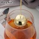 (pack of 4) Stainless Steel Creative Tea Infuser Metal Shape Reusable Tea Coffee Filter Strainer Teapot Accessory Kitchen Gadget Too (gold)