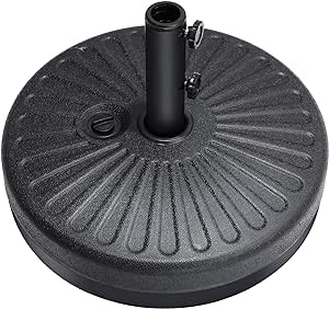 ( incomplete) Best Choice Products Fillable Umbrella Base Stand Round Sunburst Plastic Patio Umbrella Base Stand, Pole Holder for Outdoor, Lawn w/ 55lbs Weight Capacity, Adjustment Knob