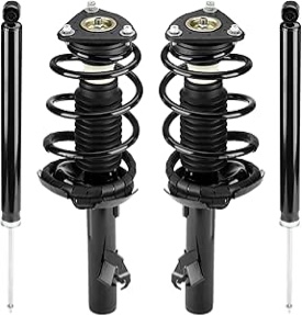 Front & Rear Strut Shock Assembly w/Coil Spring Compatible with 2004-2009 Mazda 3, 2006-2010 5, Replace 172263 172264 343412, Left & Right, 4PCS