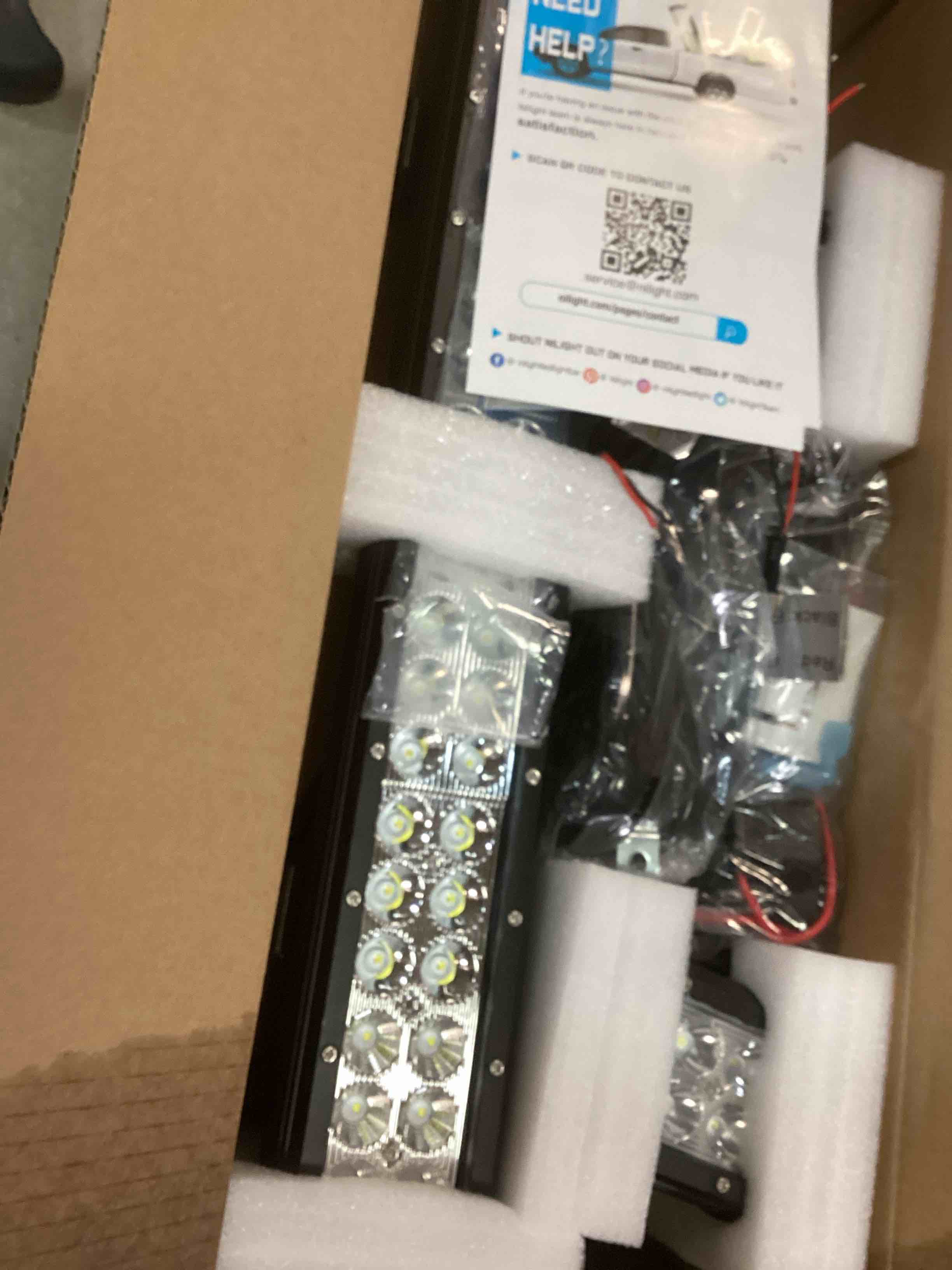 Nilight - ZH002 20Inch 126W Spot Flood Combo Off Road Led Light Bar 2PCS 18w 4Inch LED Pods With 16AWG Wiring Harness Kit-3 Lead For Tractor, 