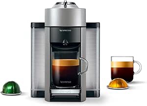 Nespresso Vertuo Coffee and Espresso Machine by De'Longhi, 1597 milliliters, Silver