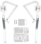 Attic Ladder Hinge Arms Compatible with Werner Mk5, WU2210, W2208, W2210, Suitable for Werner Attic Ladders Manufactured After 2010, Heavy Duty Thick Galvanized Material